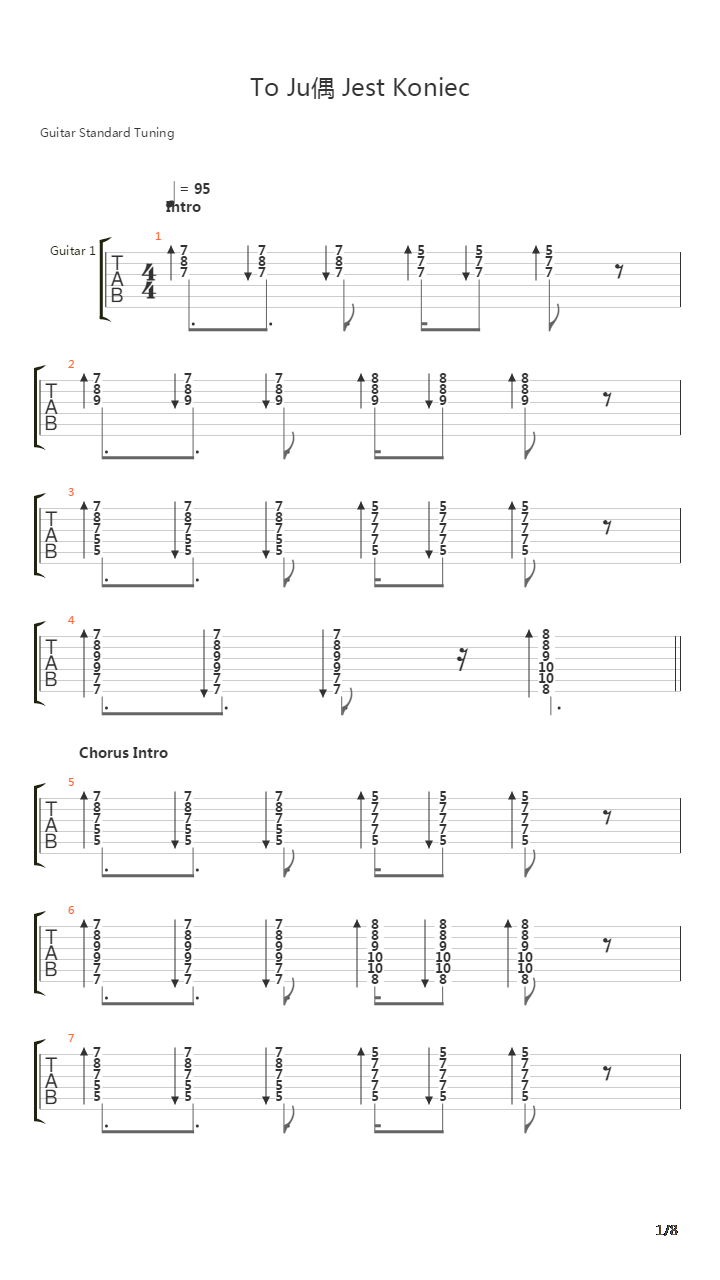 Koniec吉他谱