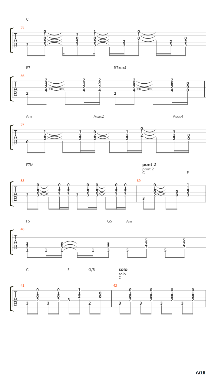 Alameda吉他谱