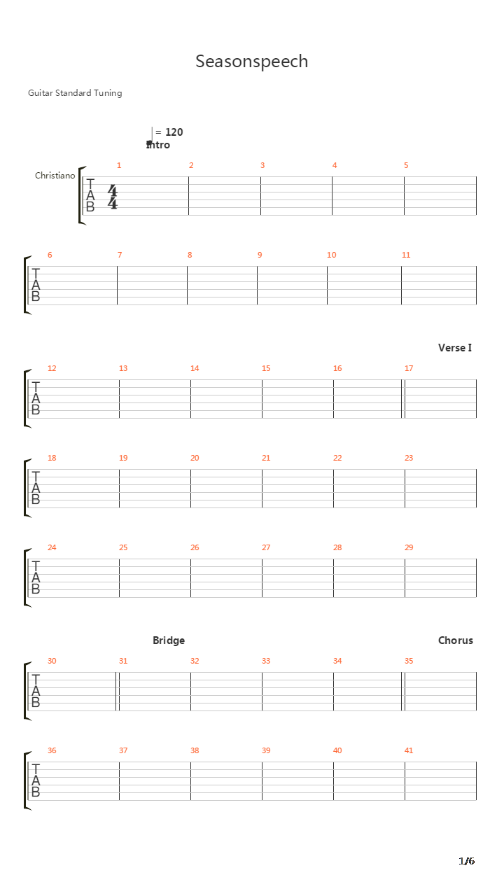 Seasonspeech吉他谱