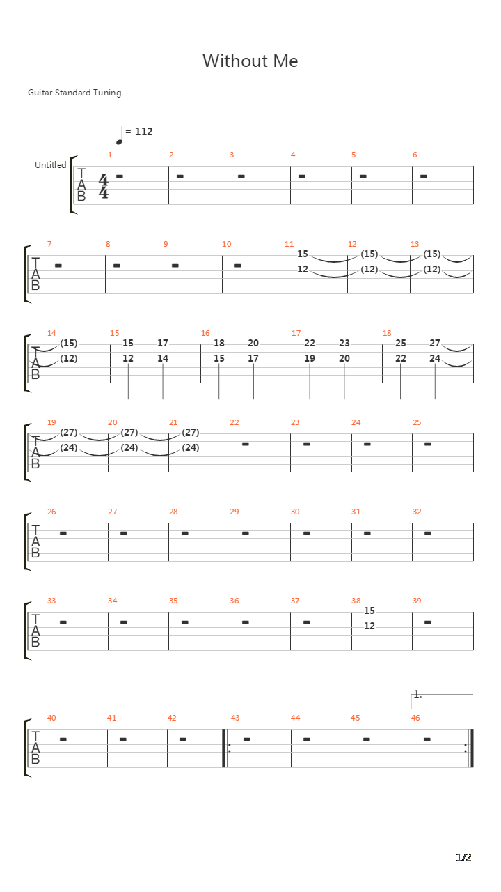 Without Me吉他谱