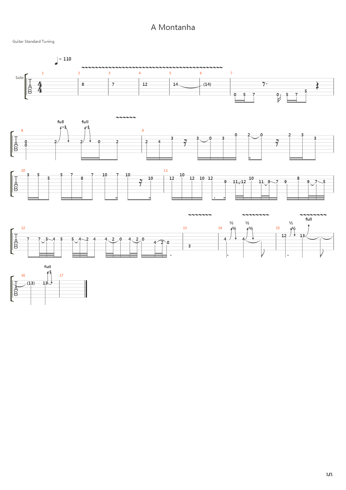 A Montanha吉他谱