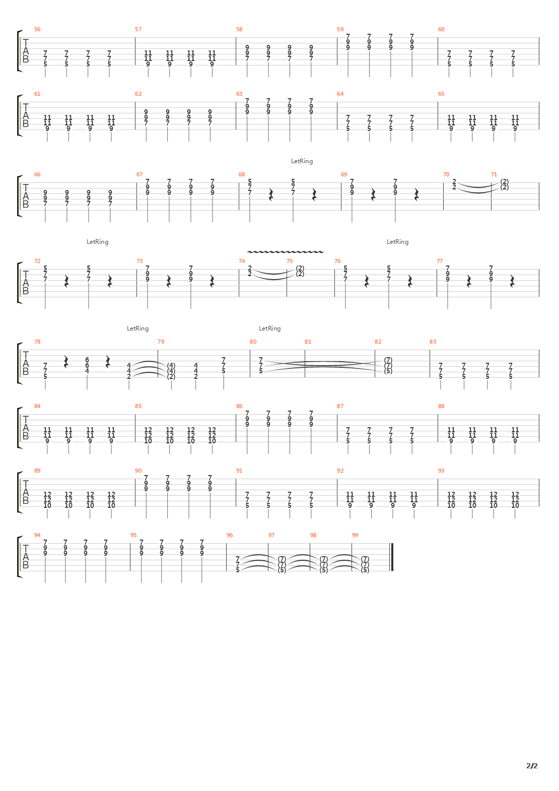 Infinita Highway吉他谱