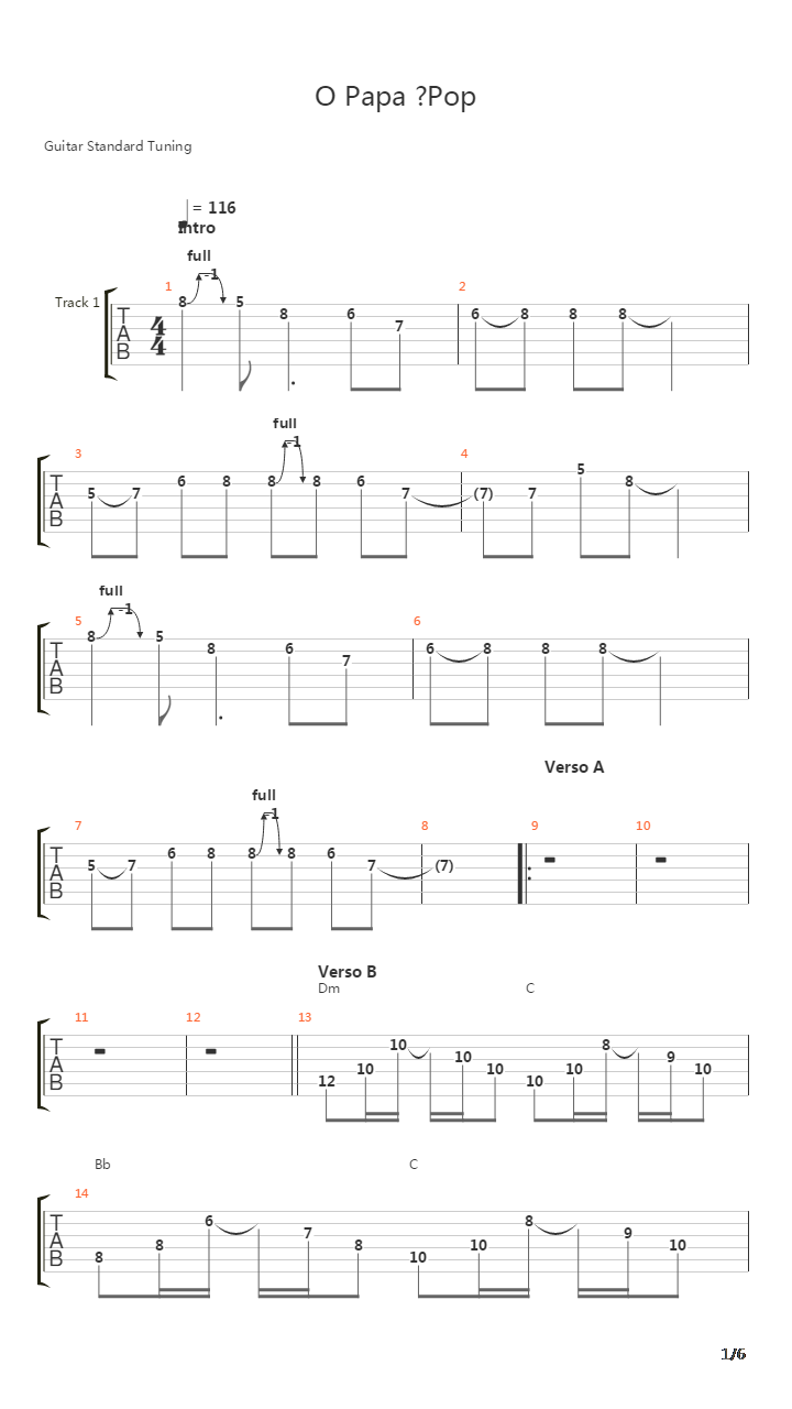O Papa é Pop吉他谱