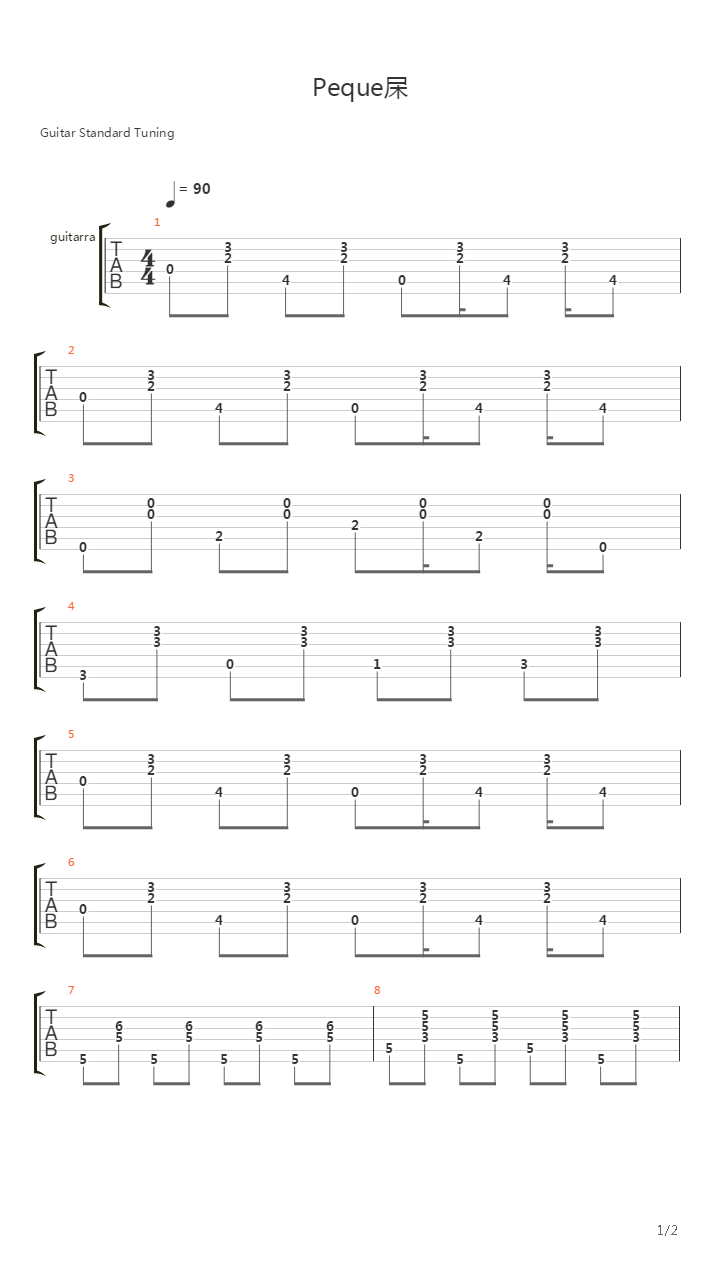 De Mayor吉他谱