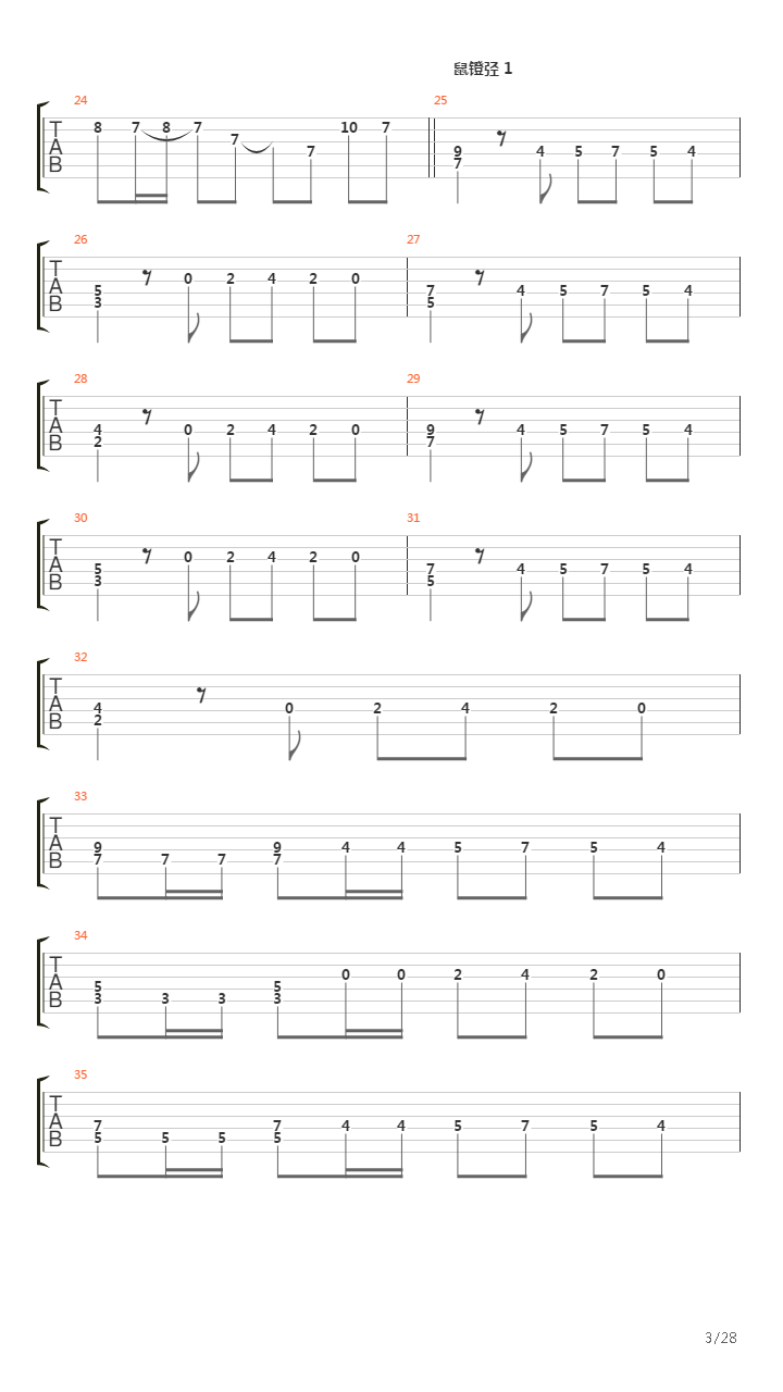 Feanor吉他谱