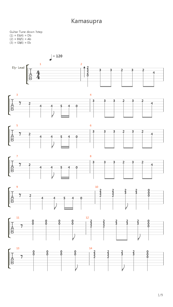 Kama Supra吉他谱