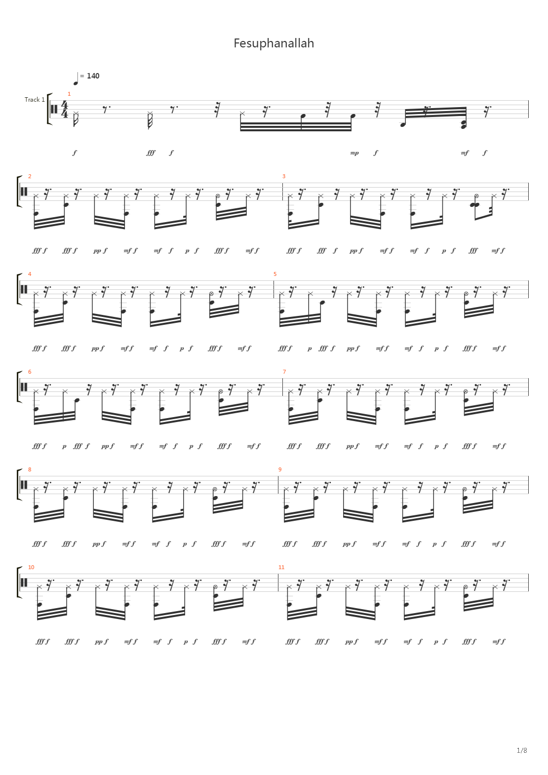 Fesupanallah吉他谱