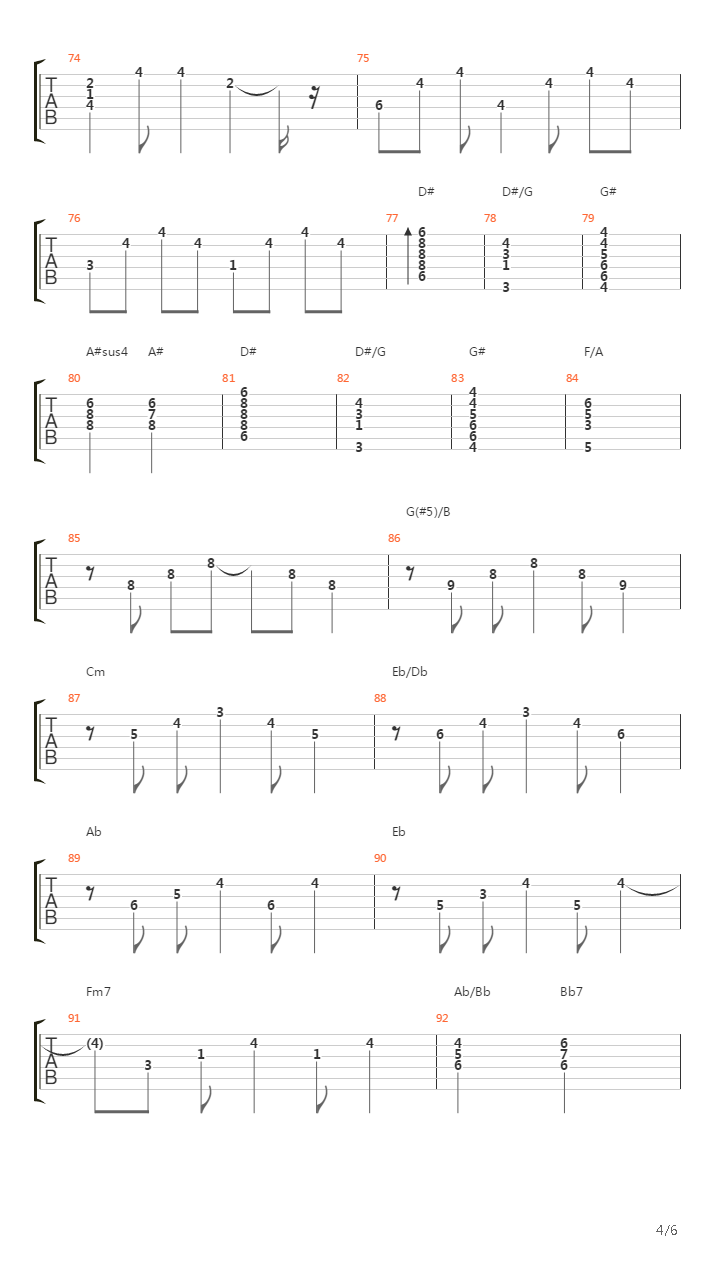 Piu Bella Cosa Non Ce吉他谱