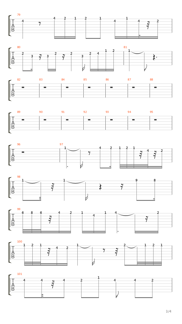 Un Attimo Di Pace Punteo吉他谱