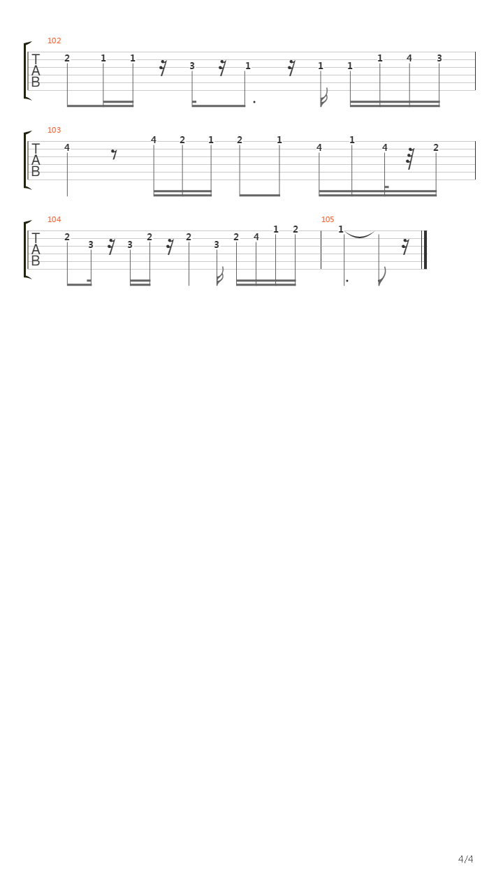 Un Attimo Di Pace Punteo吉他谱