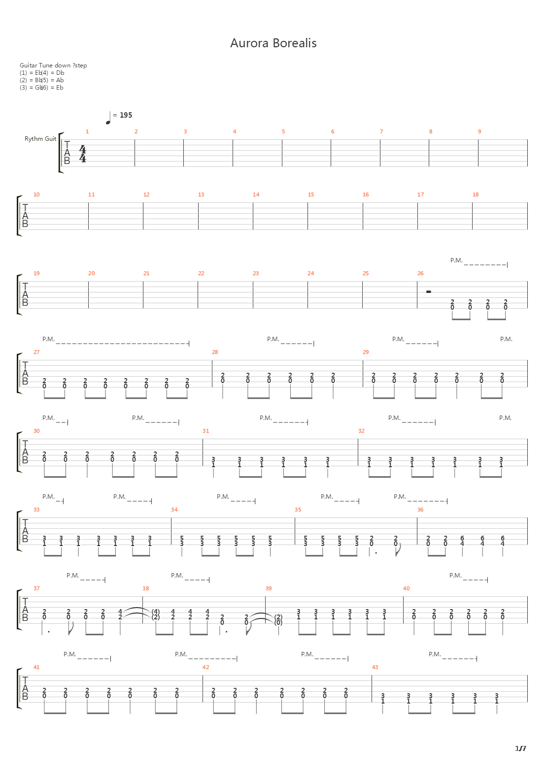 Aurora Borealis吉他谱