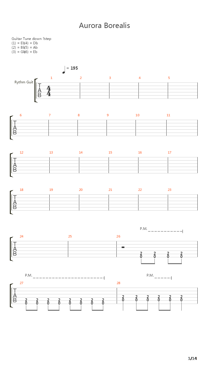 Aurora Borealis吉他谱