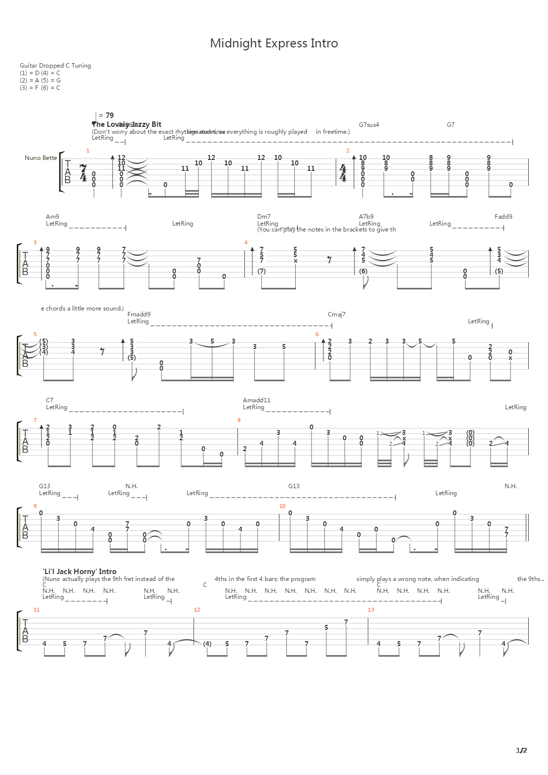 Midnight Train Intro吉他谱