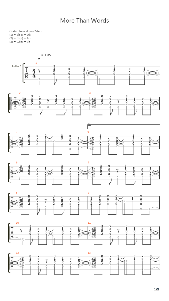 More Than Words吉他谱