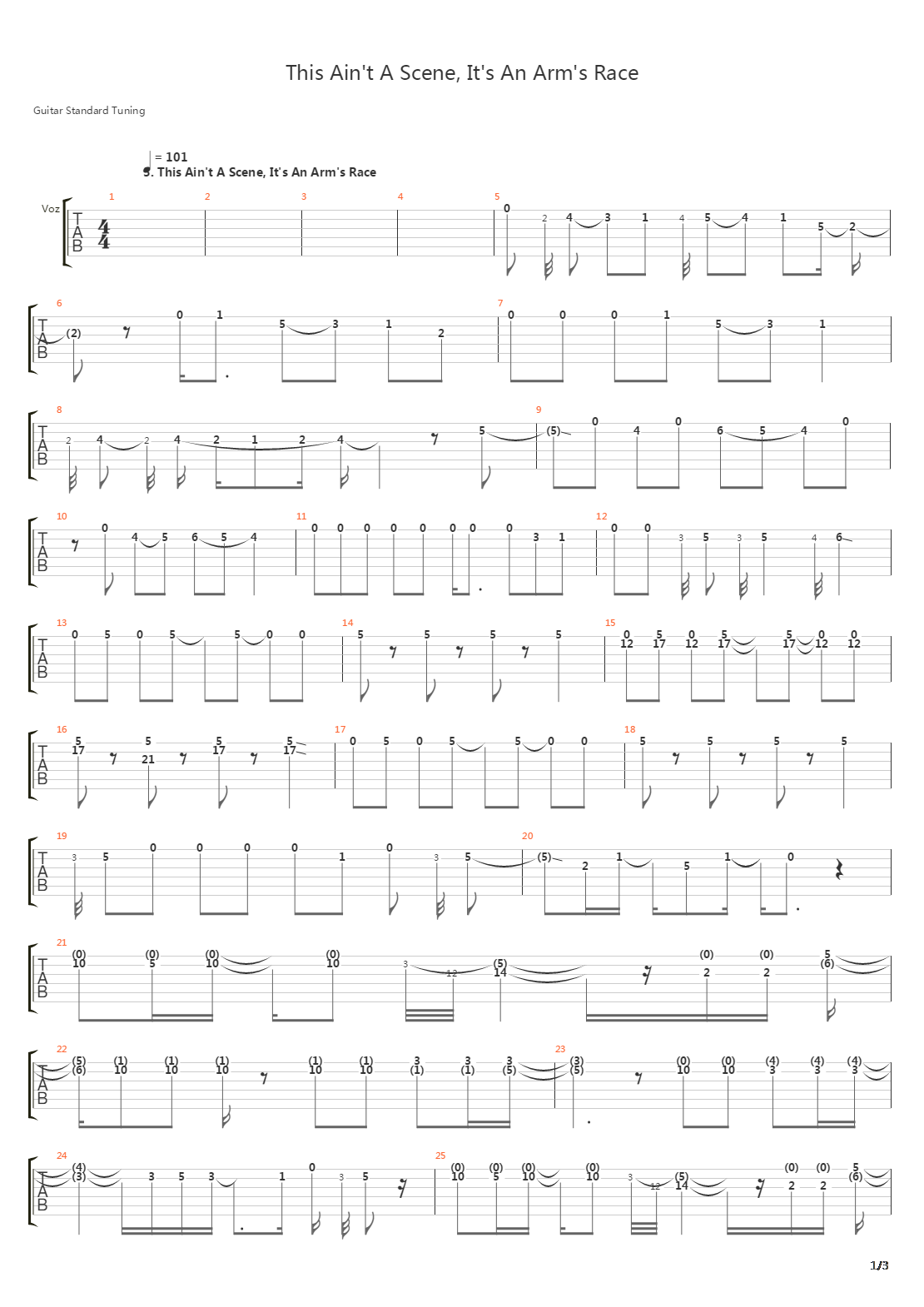 This Ain't A Scene It's An Arms Race吉他谱