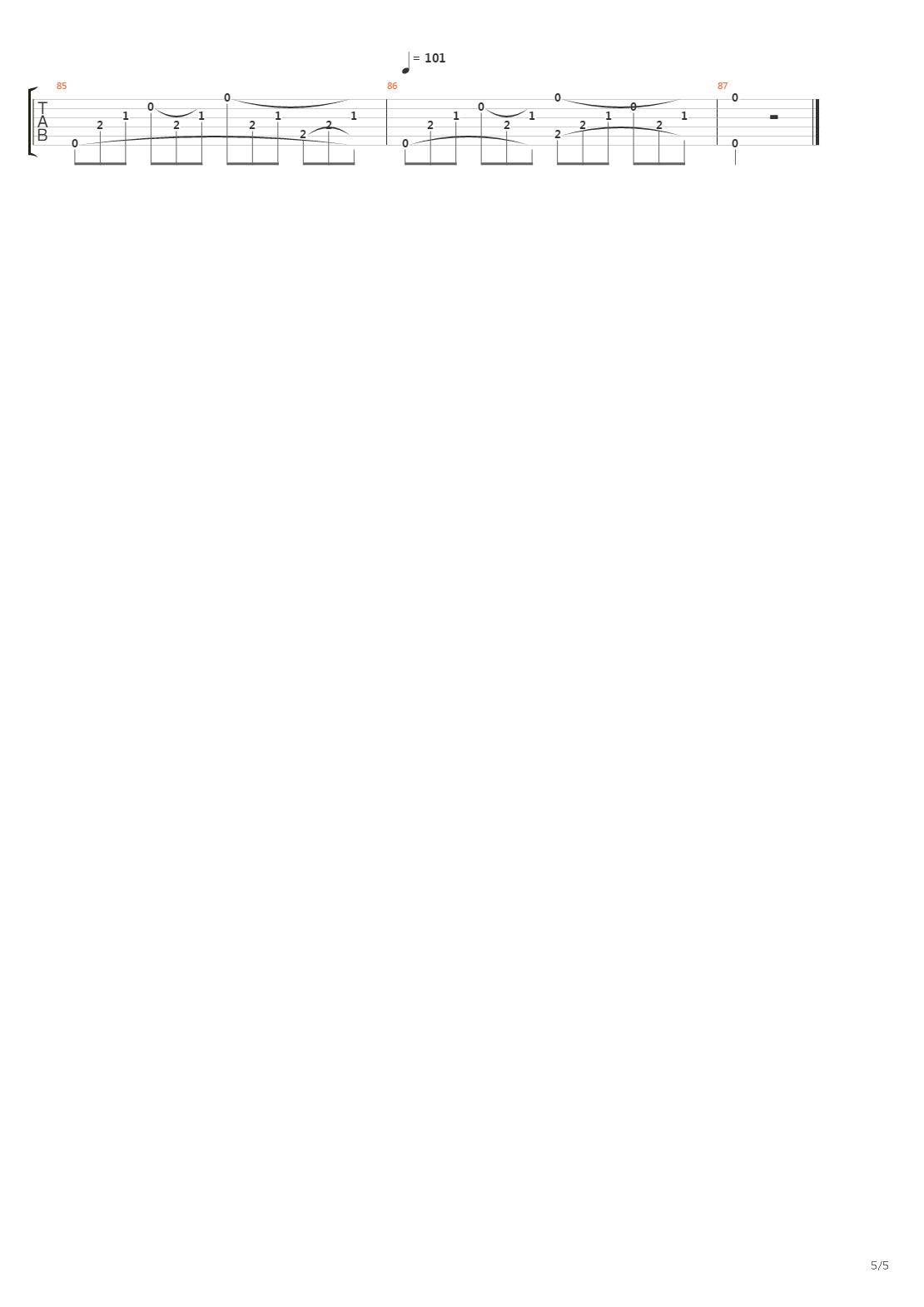 Etude En Mi Majeur吉他谱
