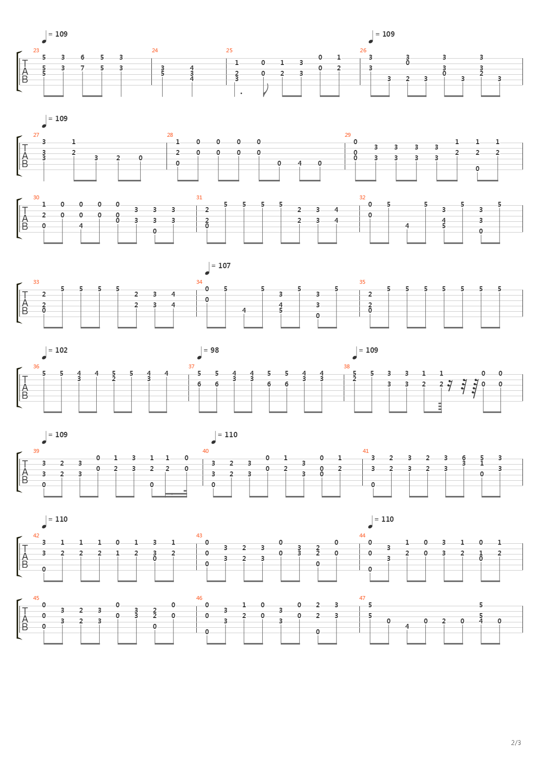 Etude No. 13吉他谱