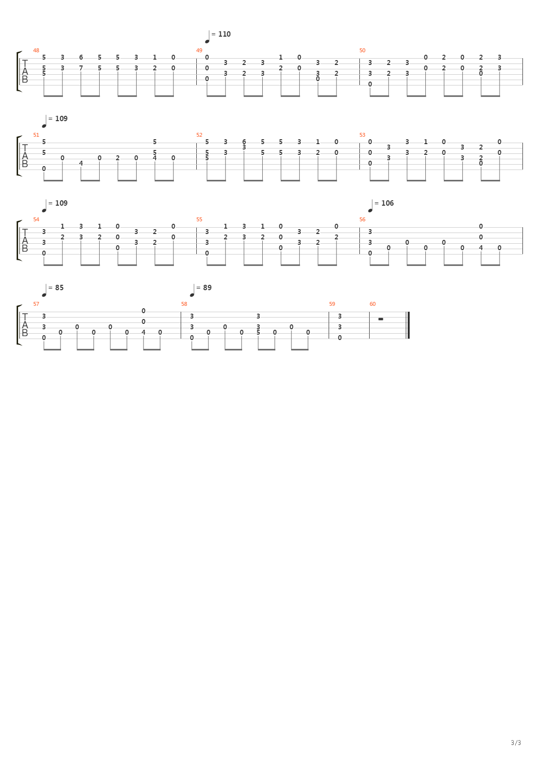 Etude No. 13吉他谱