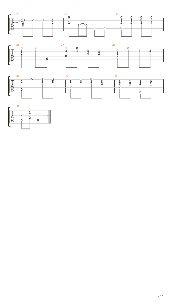 Op. 44 - No 22 (Study In A Minor)吉他谱