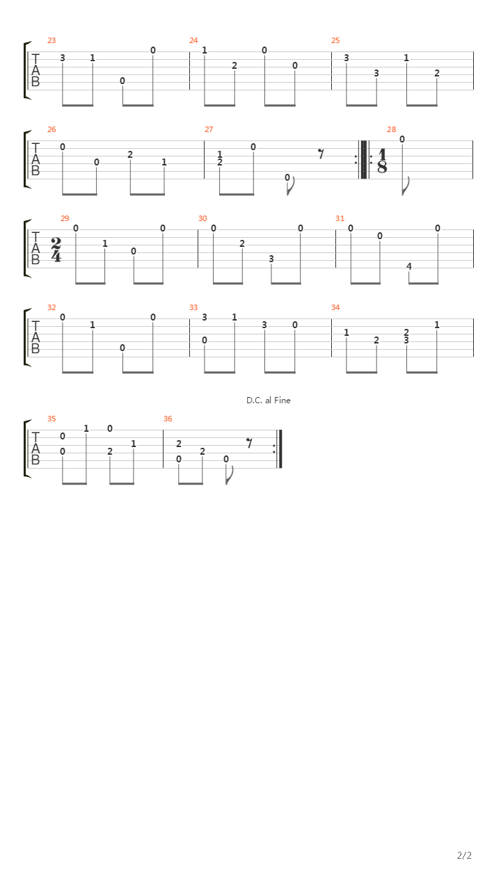 Etudes Op.60 No.6（25首渐进练习曲 作品60号 No.6）吉他谱