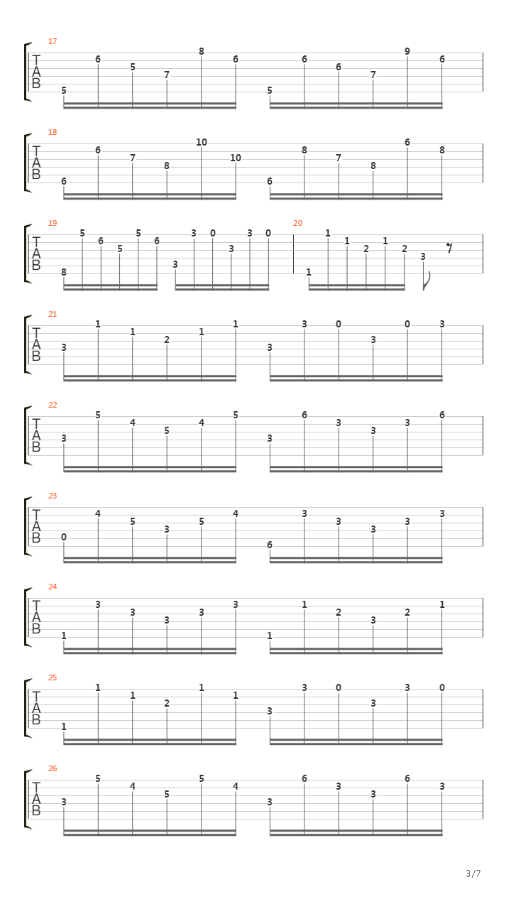 Study No. 19吉他谱