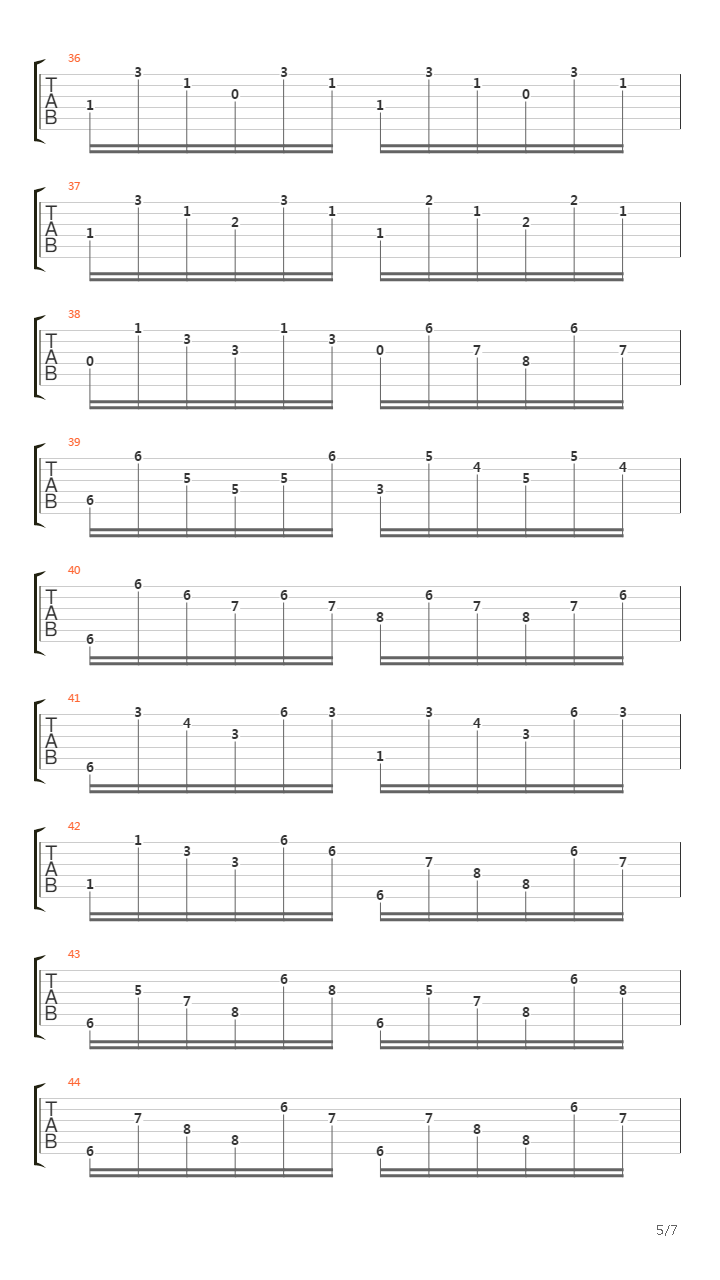Study No. 19吉他谱