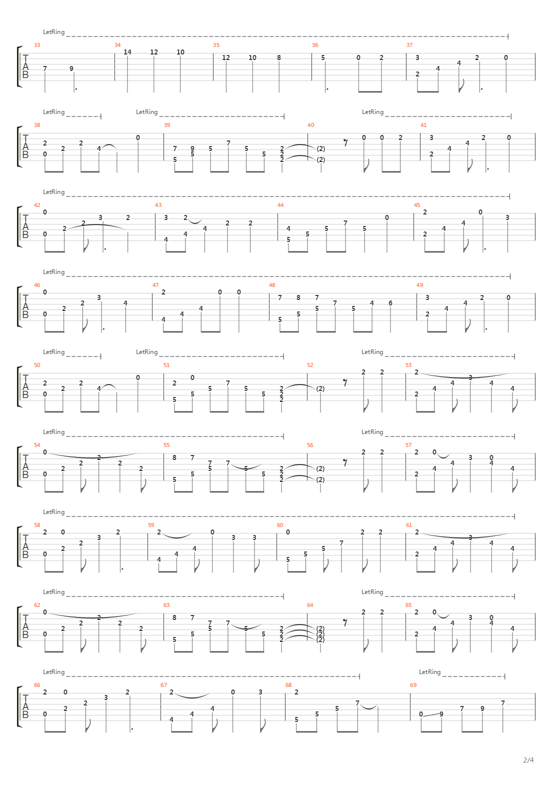 Far From Home (Arranged For One Guitar)吉他谱