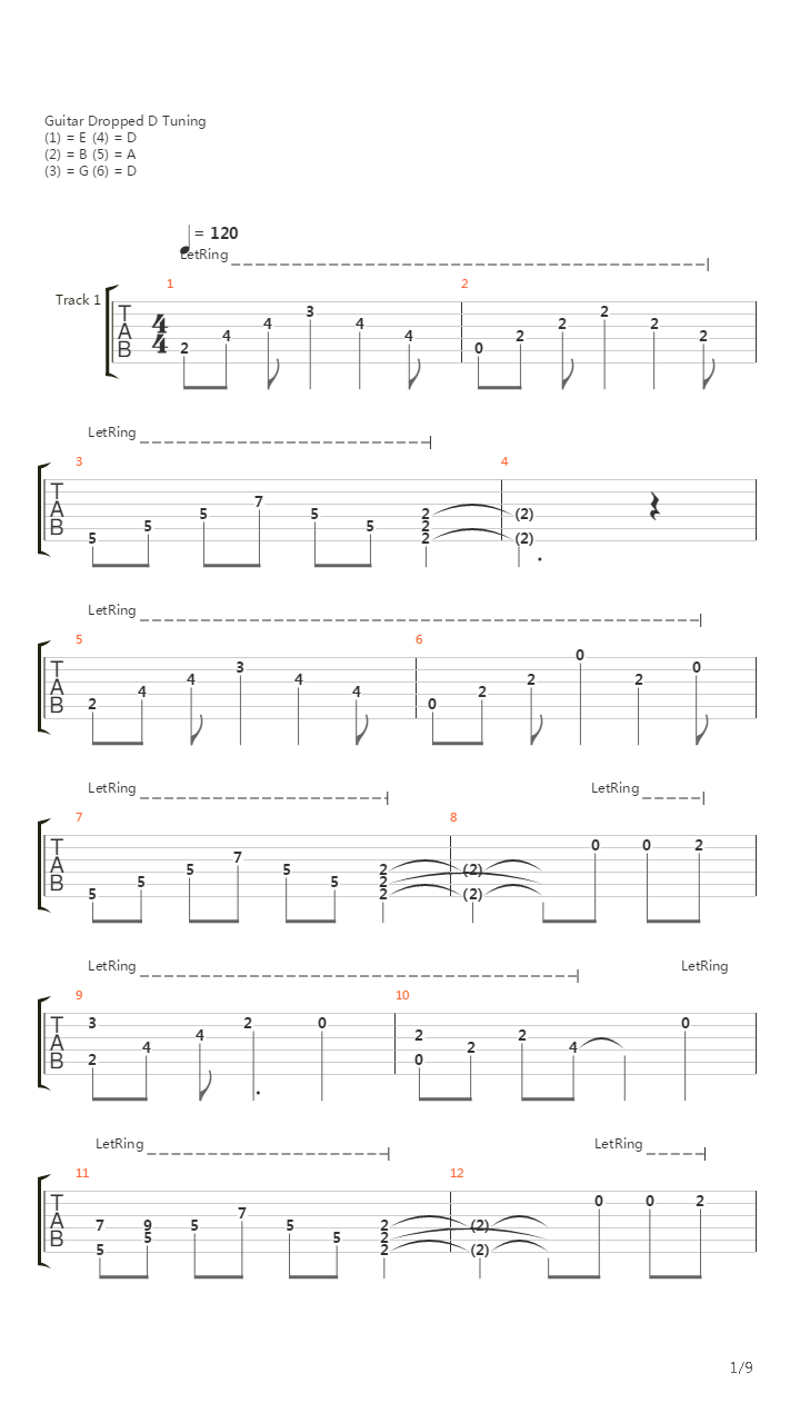 Far From Home (Arranged For One Guitar)吉他谱