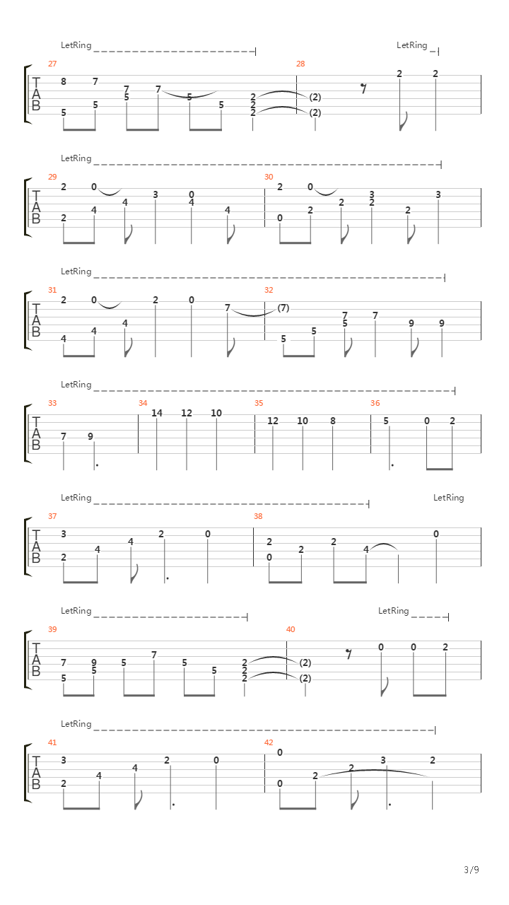 Far From Home (Arranged For One Guitar)吉他谱
