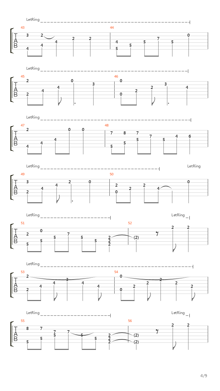 Far From Home (Arranged For One Guitar)吉他谱