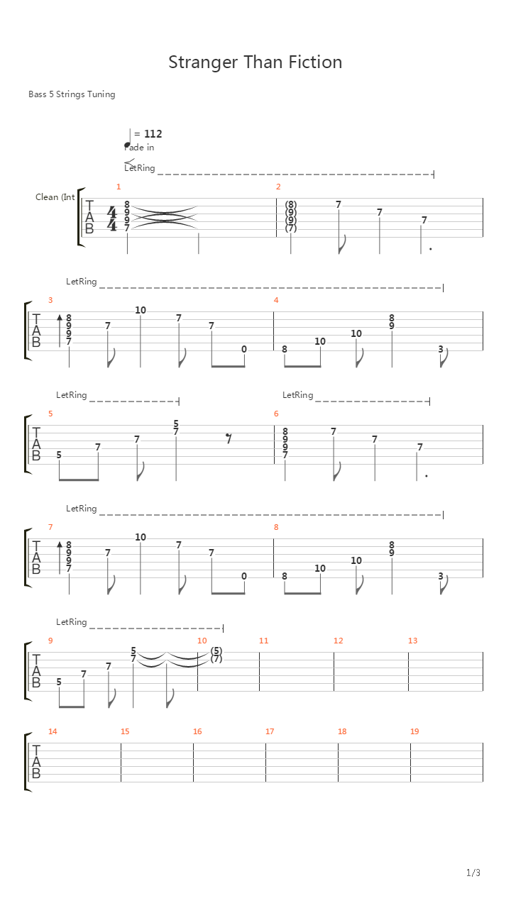 Stranger Than Fiction吉他谱