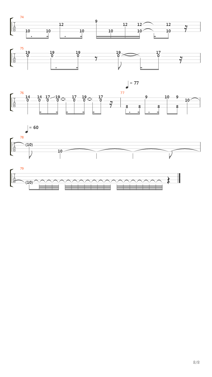 Scar Tissue吉他谱