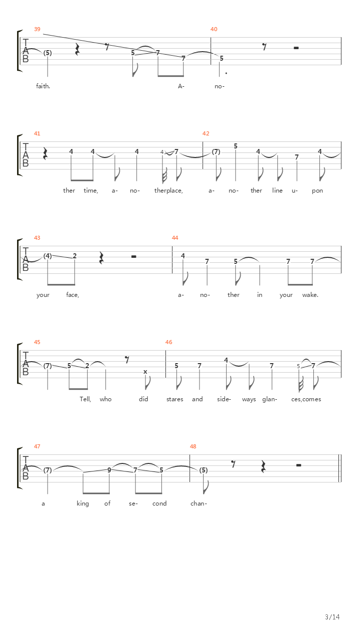 Bridge Burning吉他谱