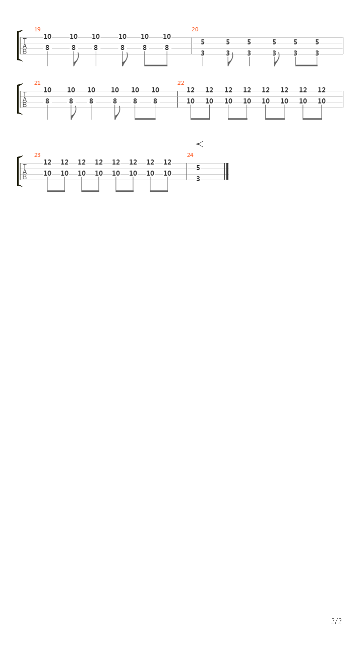 I Should Have Known (Bass Solo, W Guitar)吉他谱