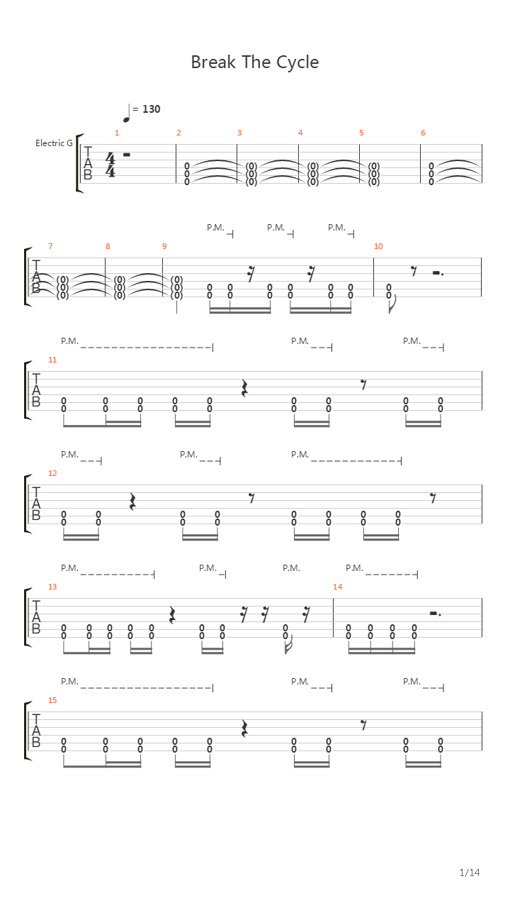 Break The Cycle吉他谱