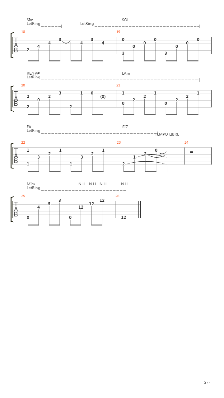 Diego, Libre Dans Sa Tête吉他谱