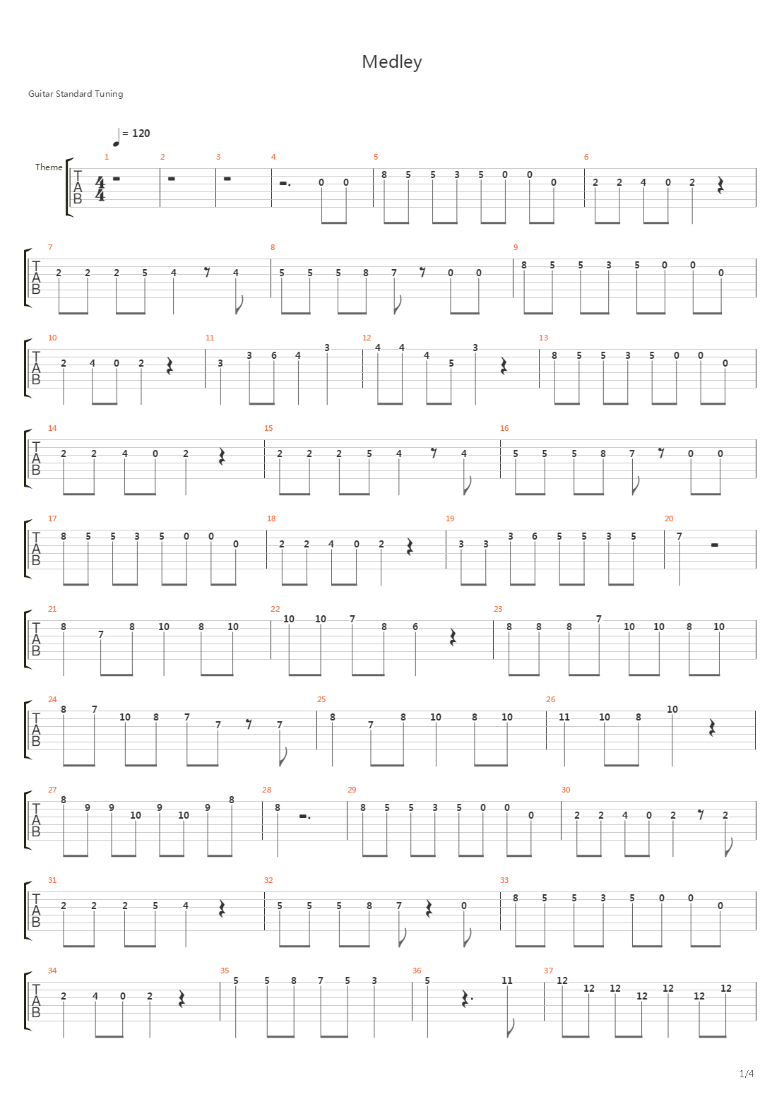 Medley吉他谱