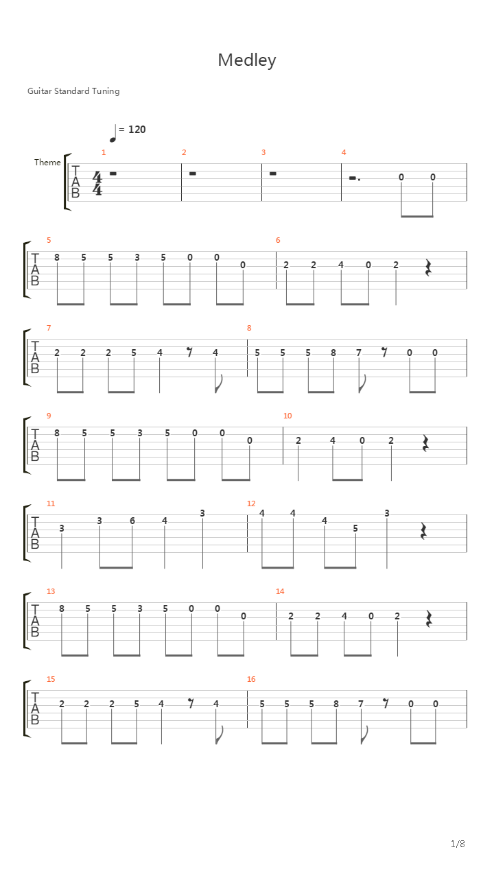 Medley吉他谱