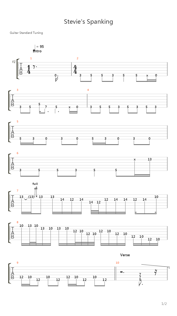 Stevies Spanking吉他谱