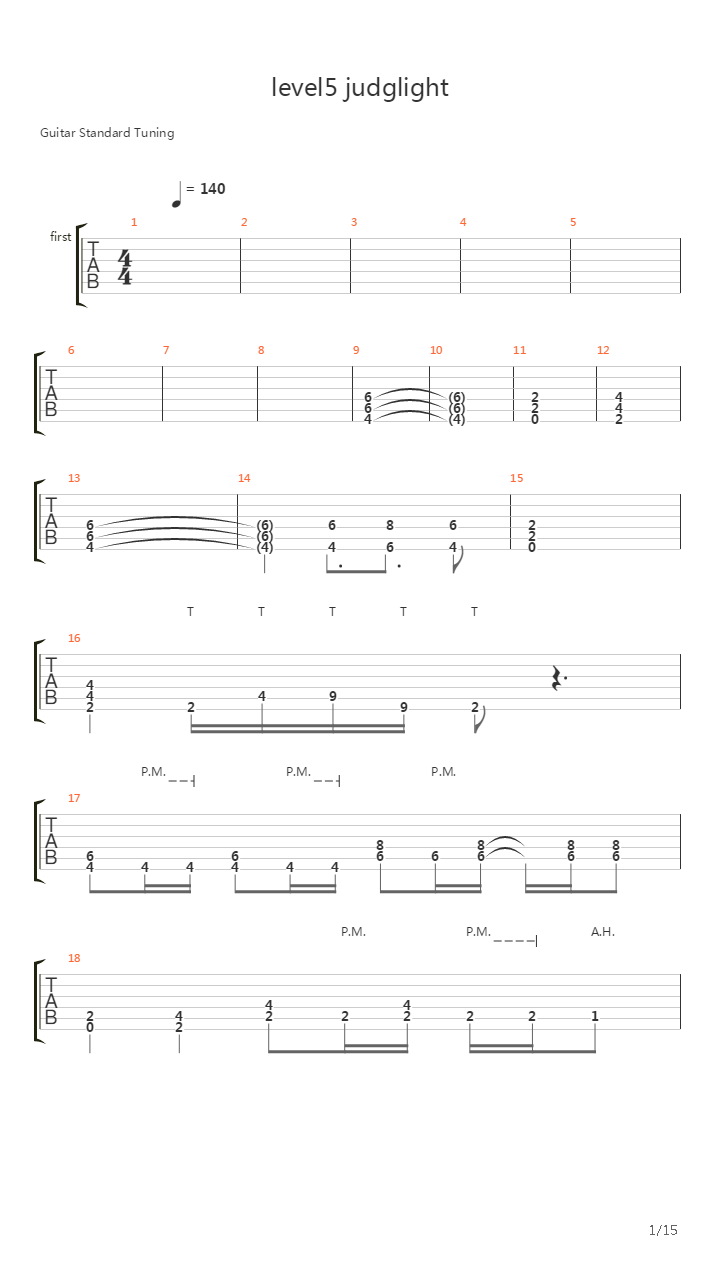 Level 5 -Judgelight-吉他谱