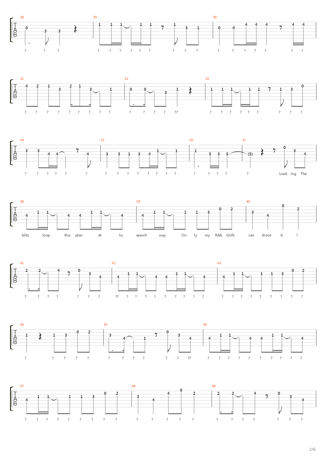 Only My Railgun吉他谱