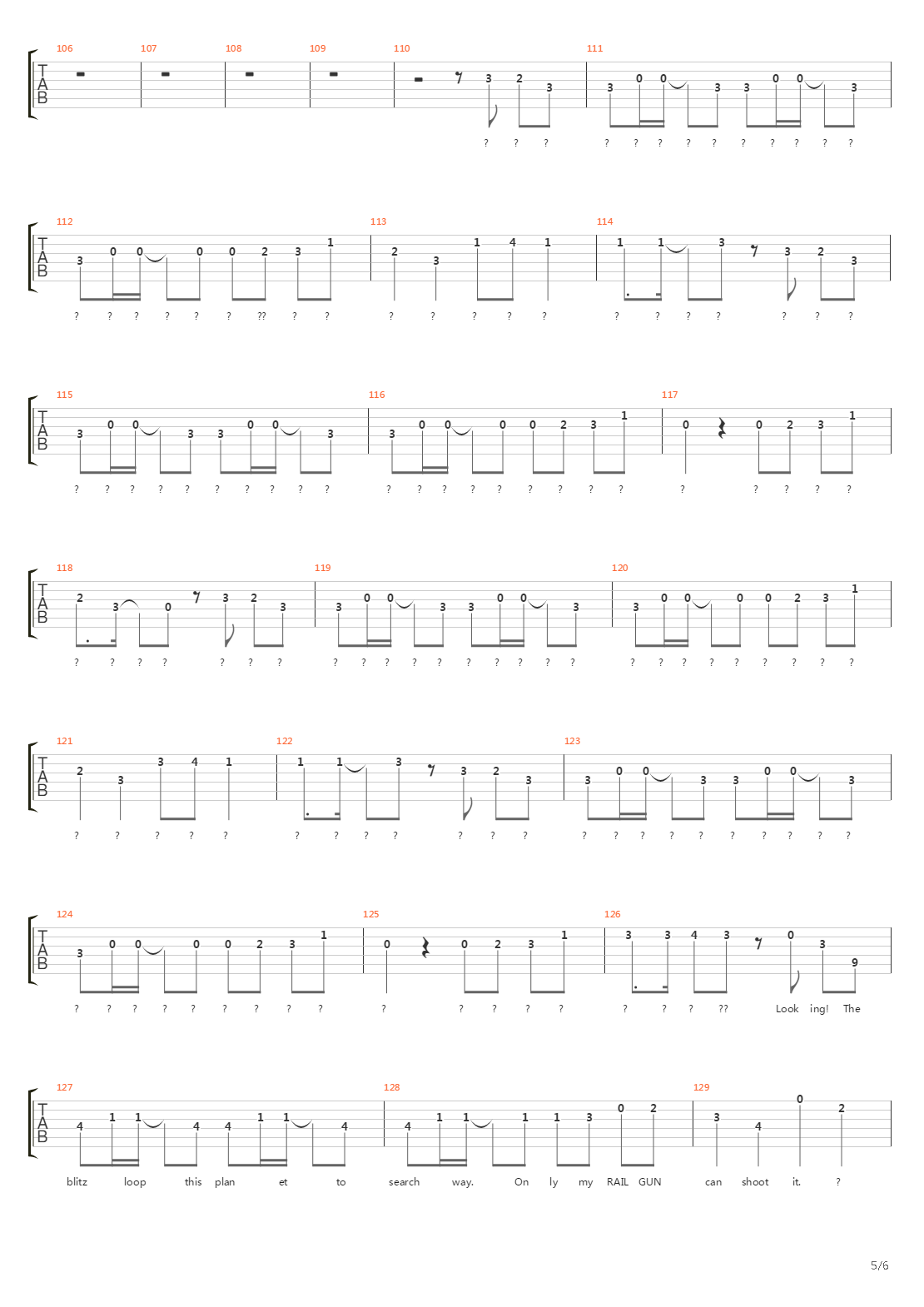 Only My Railgun吉他谱