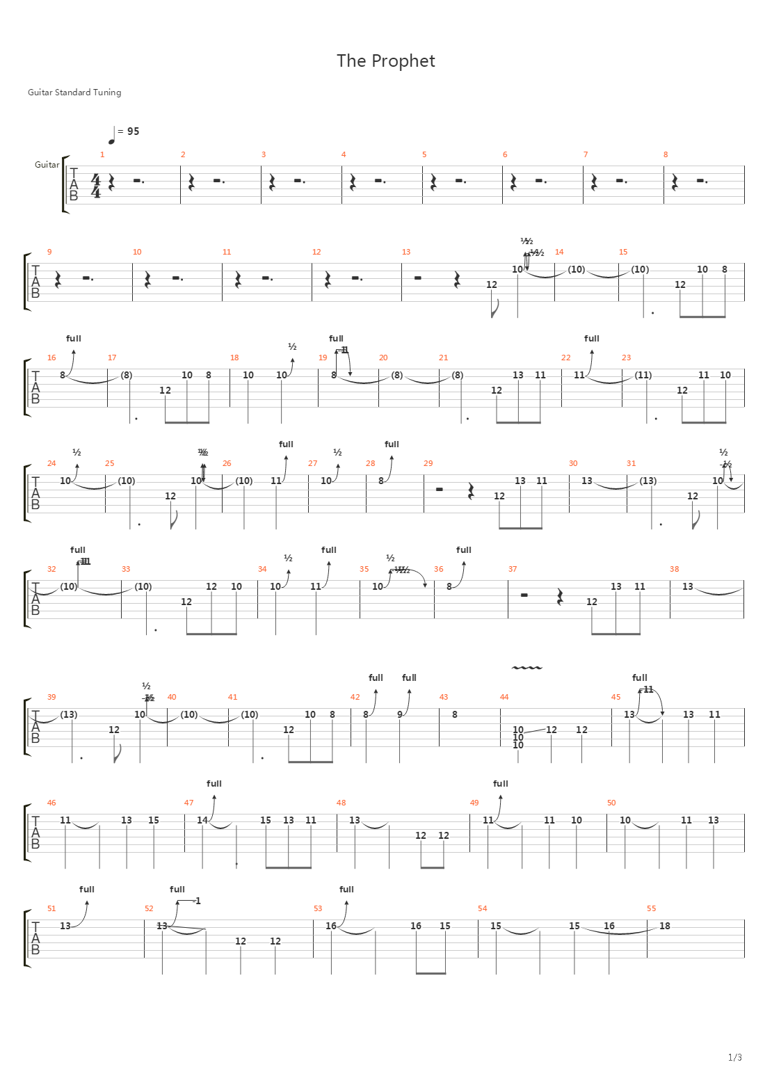 The Prophet吉他谱