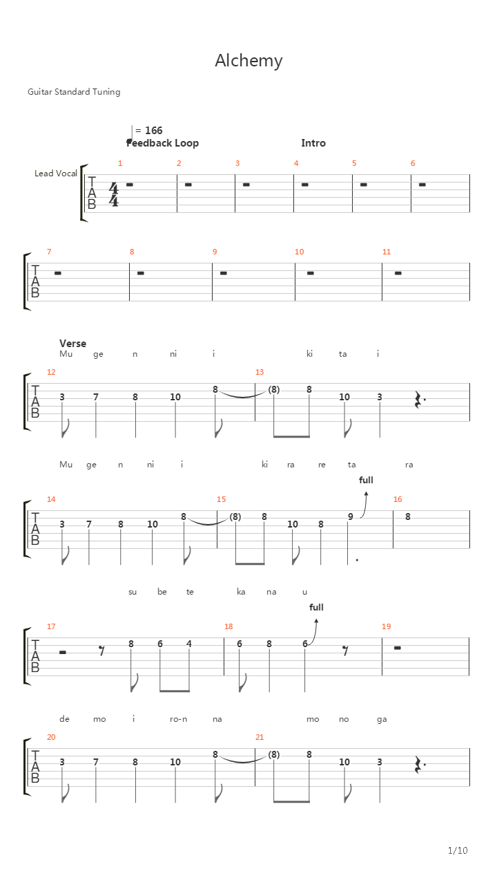 Alchemy吉他谱