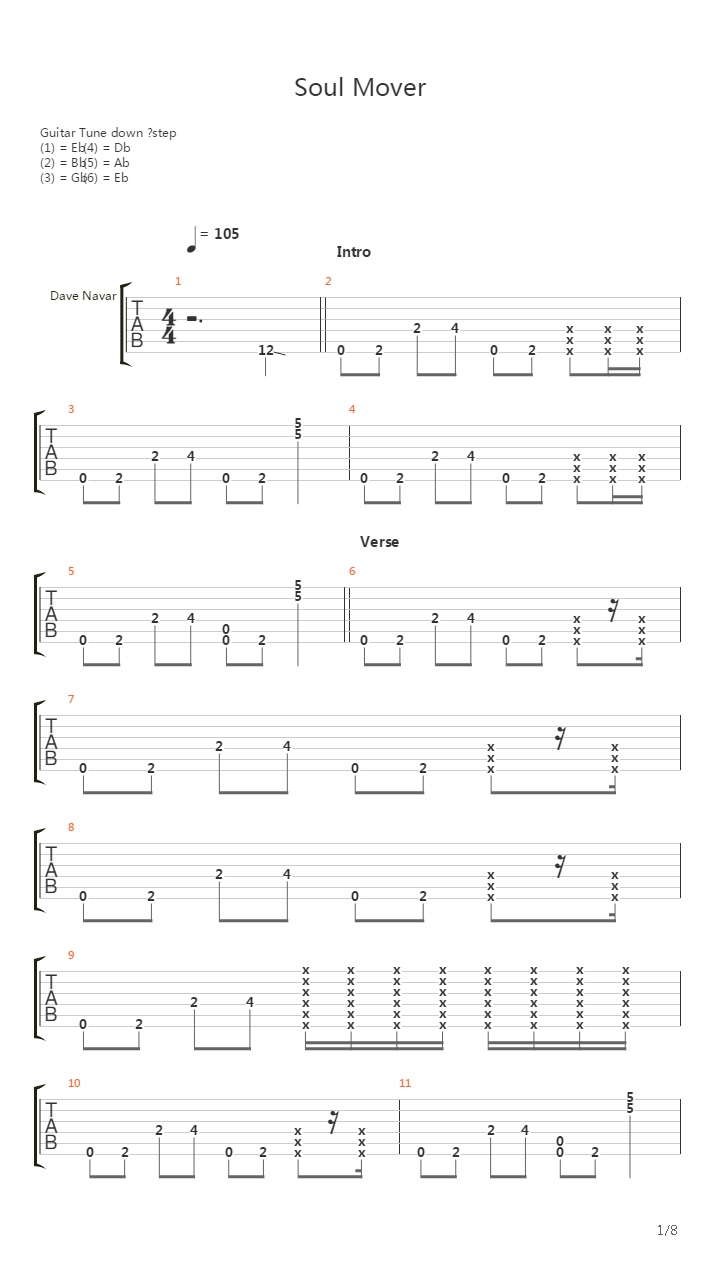 Soul Mover吉他谱