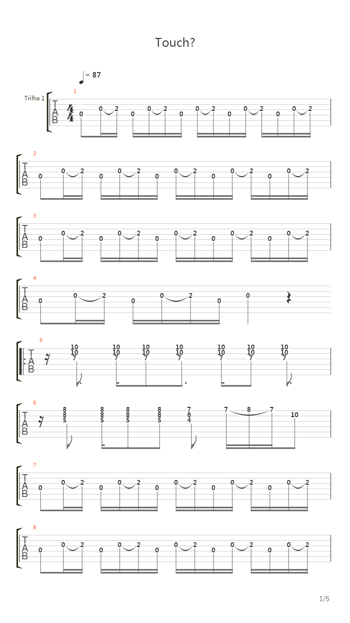 Touché吉他谱