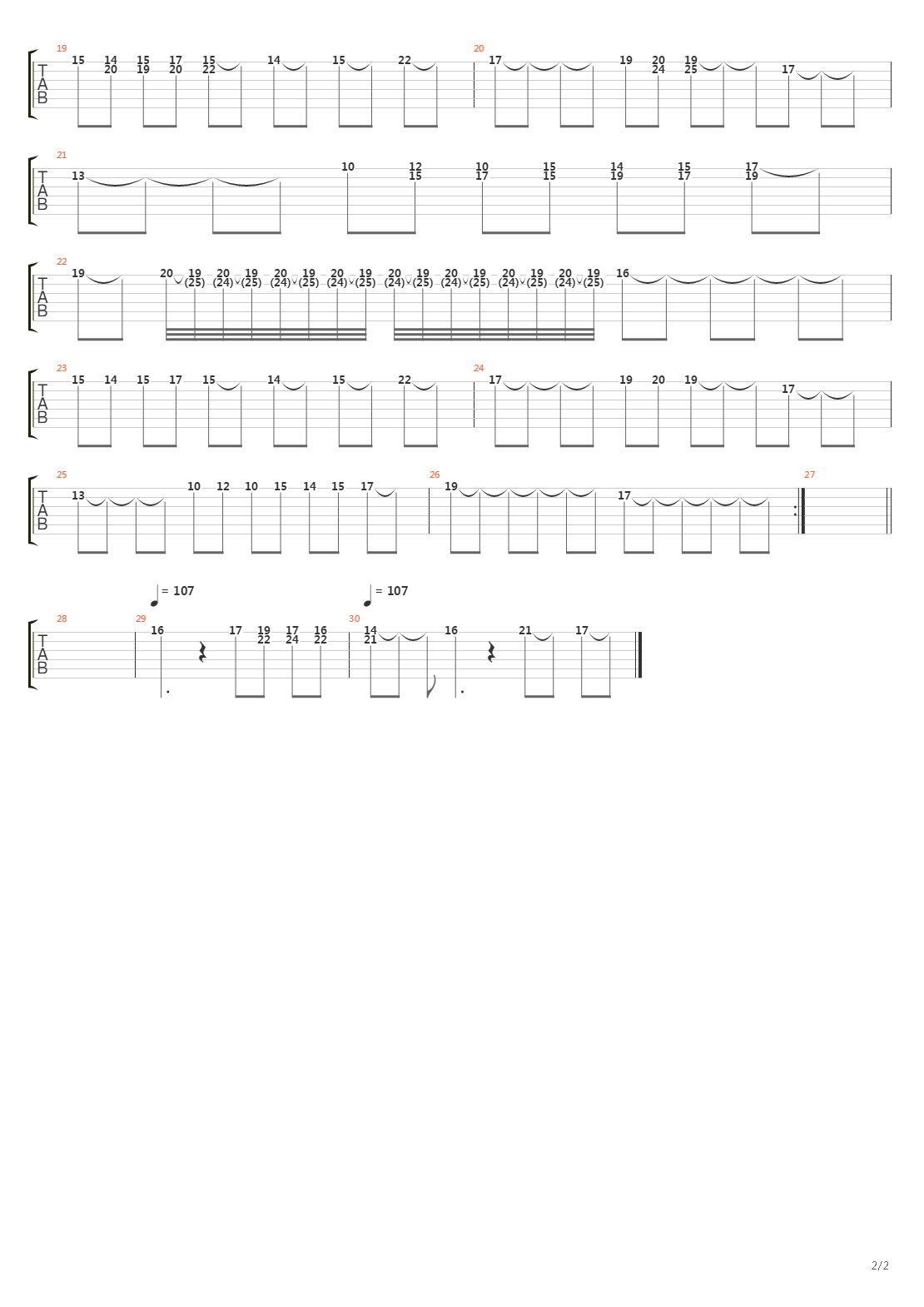 Page One吉他谱