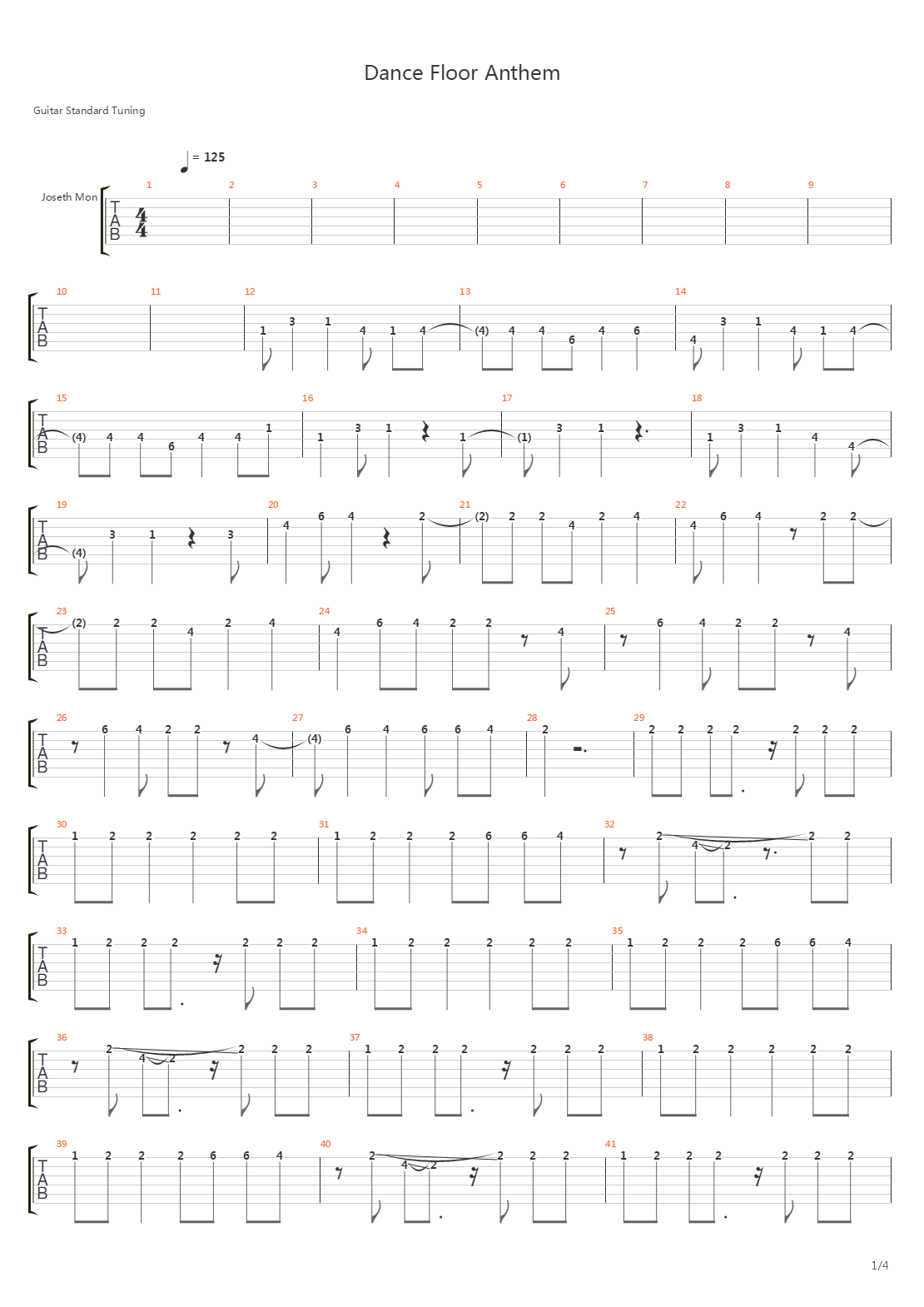Dance Floor Anthem吉他谱