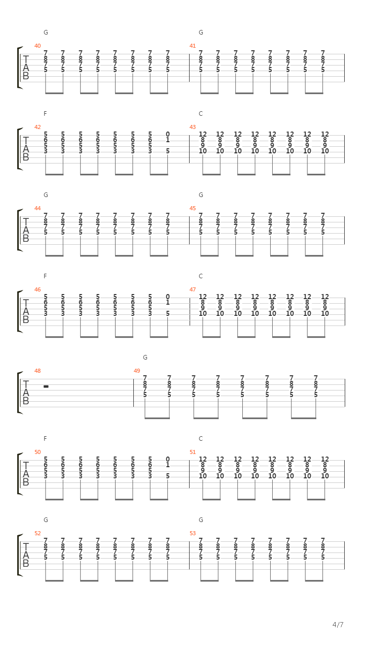 19-2000吉他谱