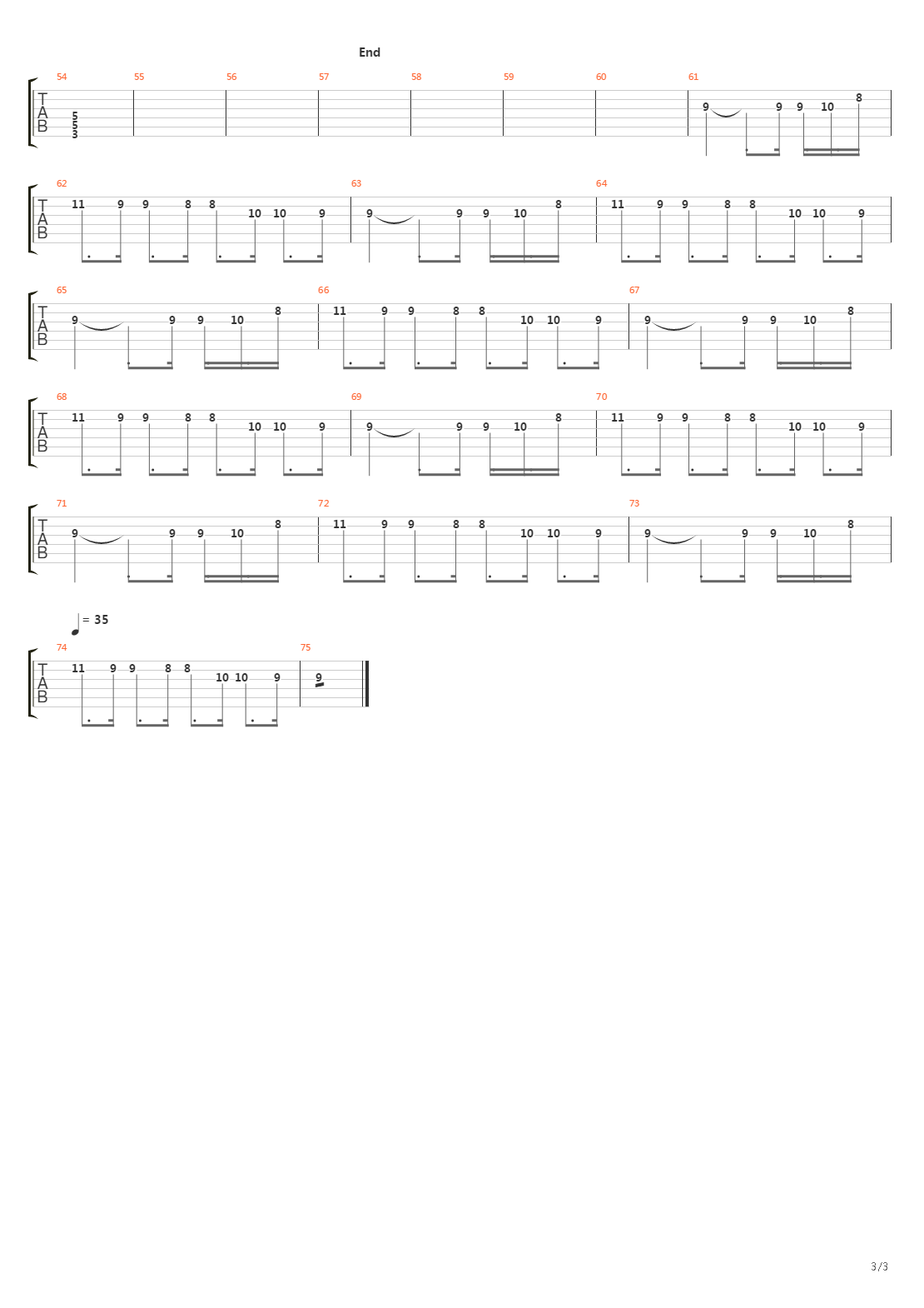 The Crystal Lake吉他谱